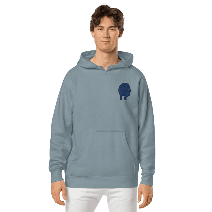 In My Head (L.C. lake design) embroidered pigment hoodie product image (2)