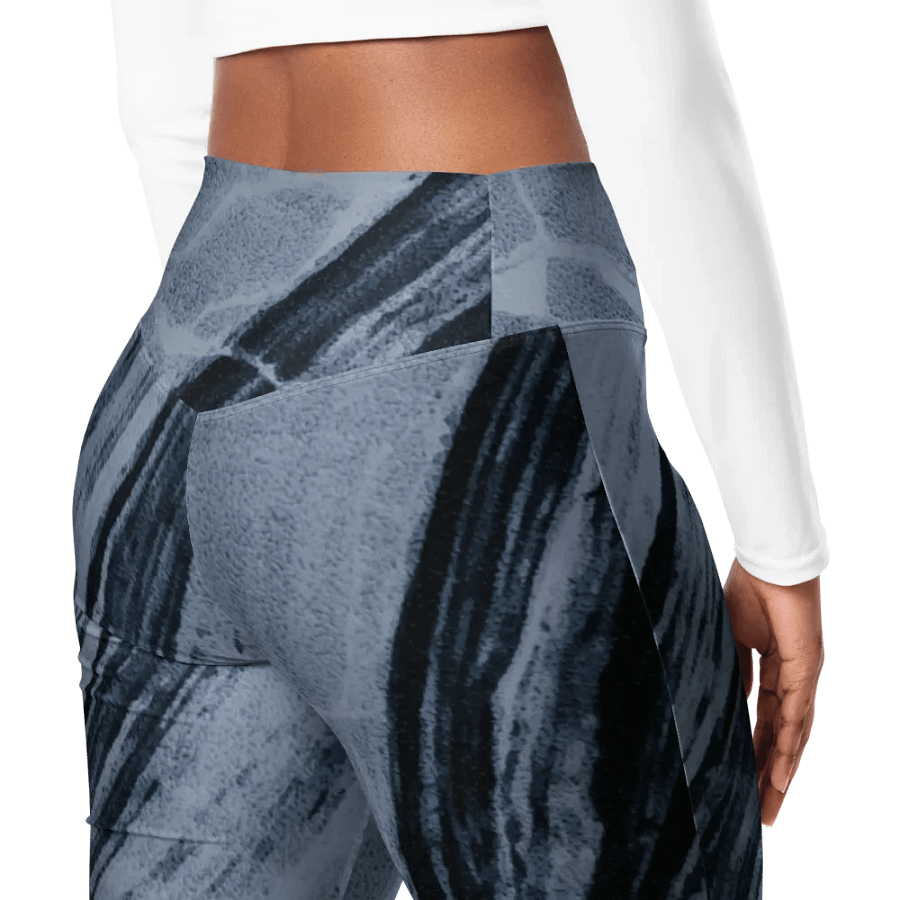 Indigo Blue Marble Flare Leggings product image (4)