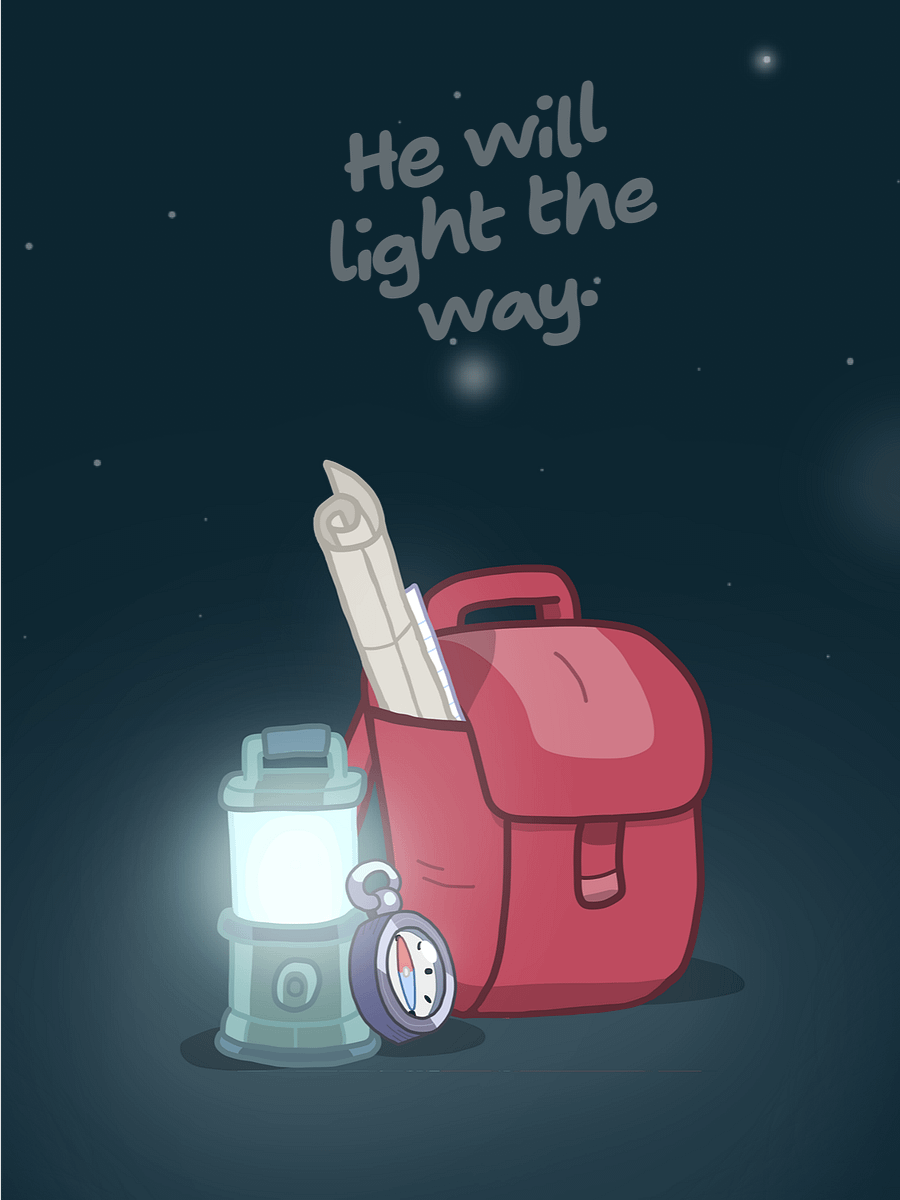 He Will Light The Way (Proverbs 3:5-6) – Phone Wallpaper product image (1)