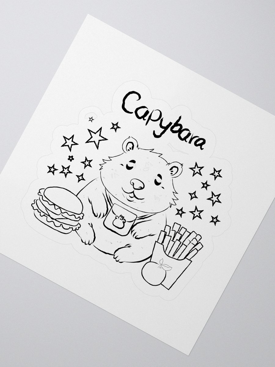 Capybara's Lunch Break Kiss Cut Stickers product image (6)