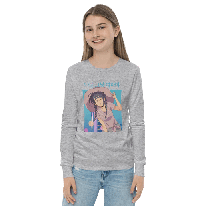 Just A Girl Korean Youth Long Sleeve Tee product image (15)