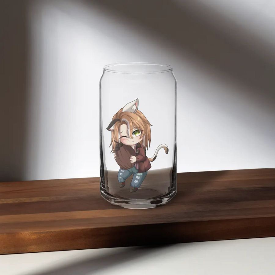 Can shaped glass drink cup product image (35)