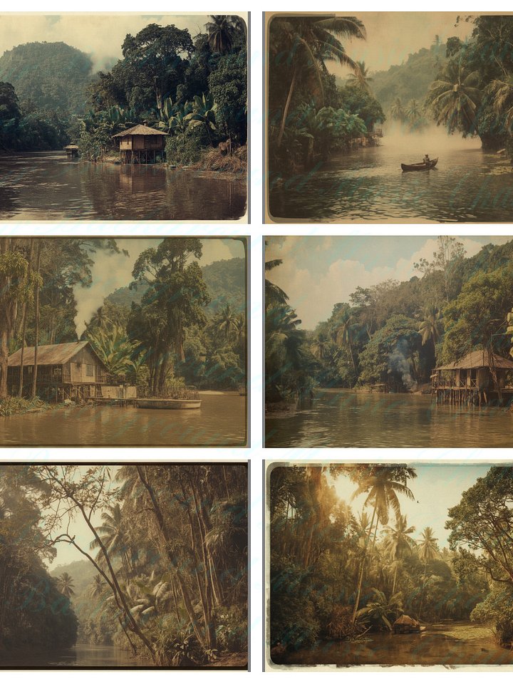 Bossa Nova 1950s Brazil Jazz Guitar (Episodes 5–10) • 6 Vintage Rio Images • 3 Sizes Each • Pro Photo Bundle (18 Files) product image (1)