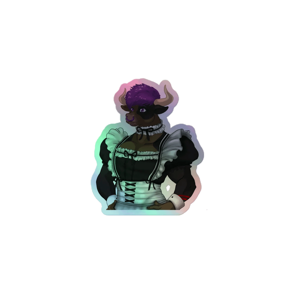 "Maid-Chan Yuuma" Holographic Sticker product image (1)