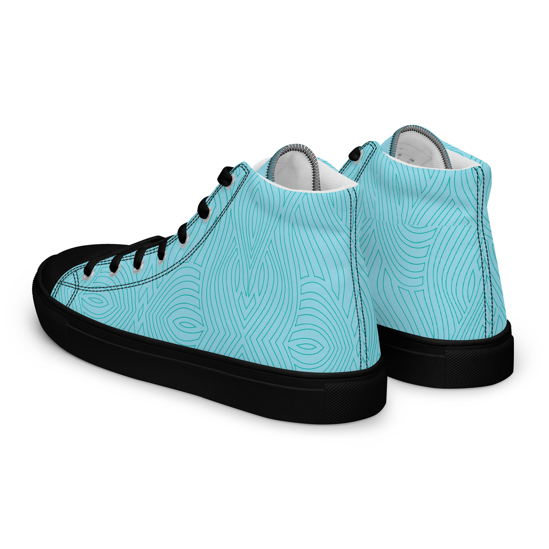 Symmetric Blue Geometric High Tops product image (5)