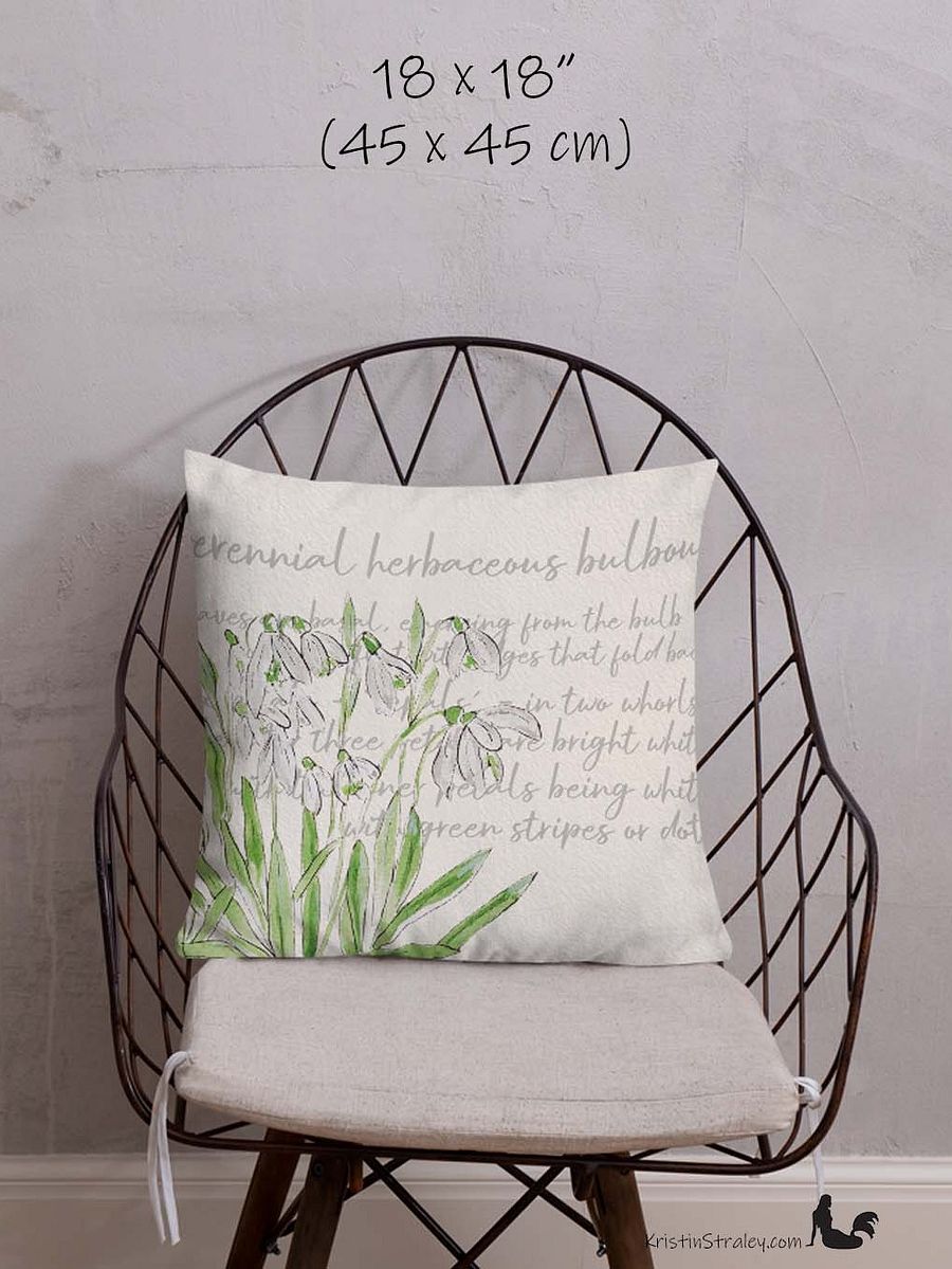 Snowdrop Flowers Premium Pillow Case product image (4)