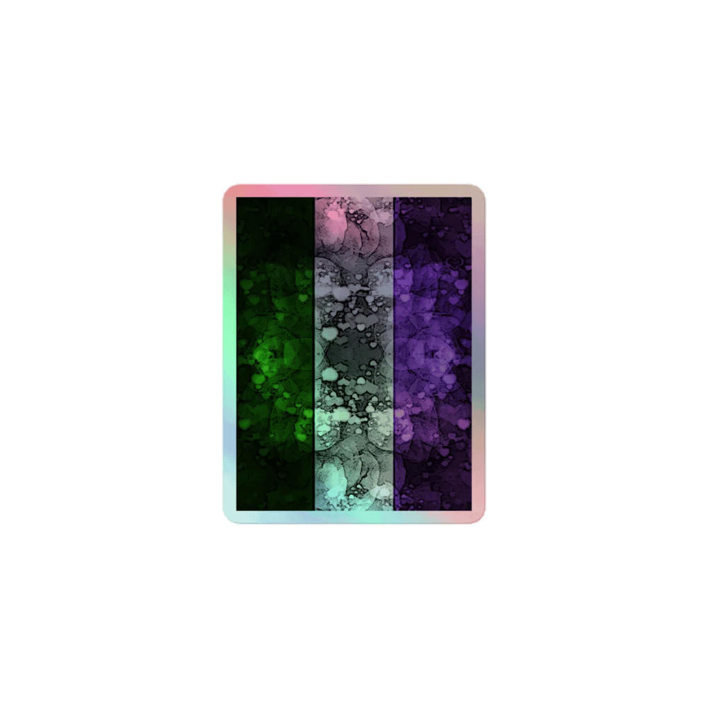Genderqueer Pride Flag Sticker (Textured Variation) product image (1)