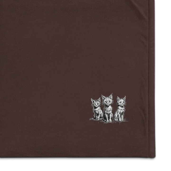 Whiskered Trio Premium Embroidered Sherpa Blanket product image (1)