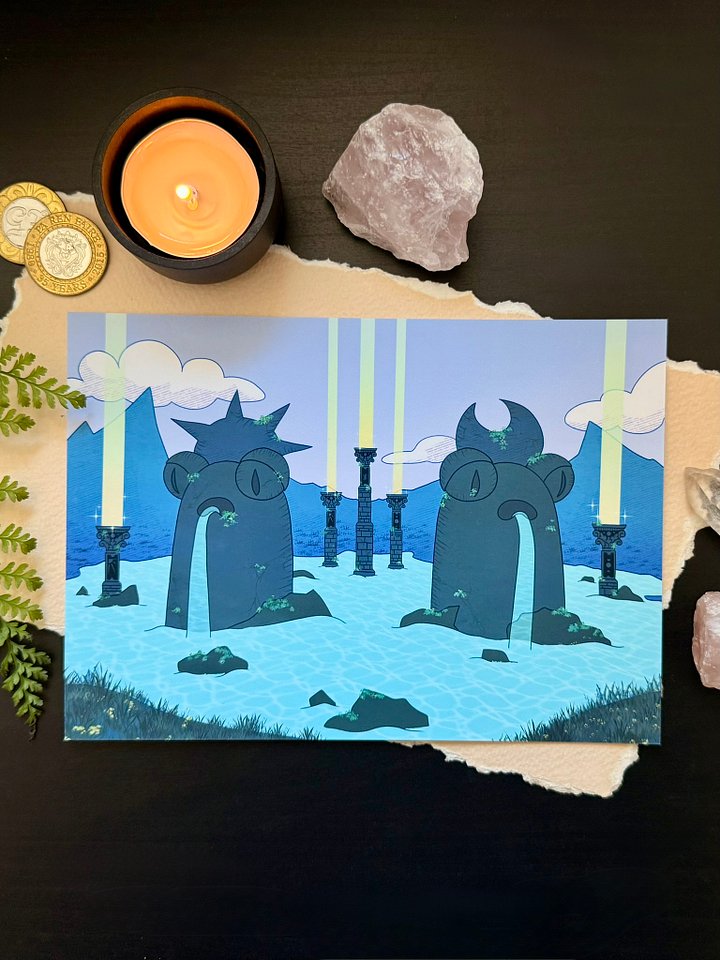 Frog Guardians - Stone Guardians Series - 5x7" Art Print product image (1)