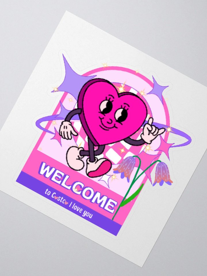 Welcome to C*stc* I Love You! Psychedelic Heart Kiss Cut Stickers product image (5)