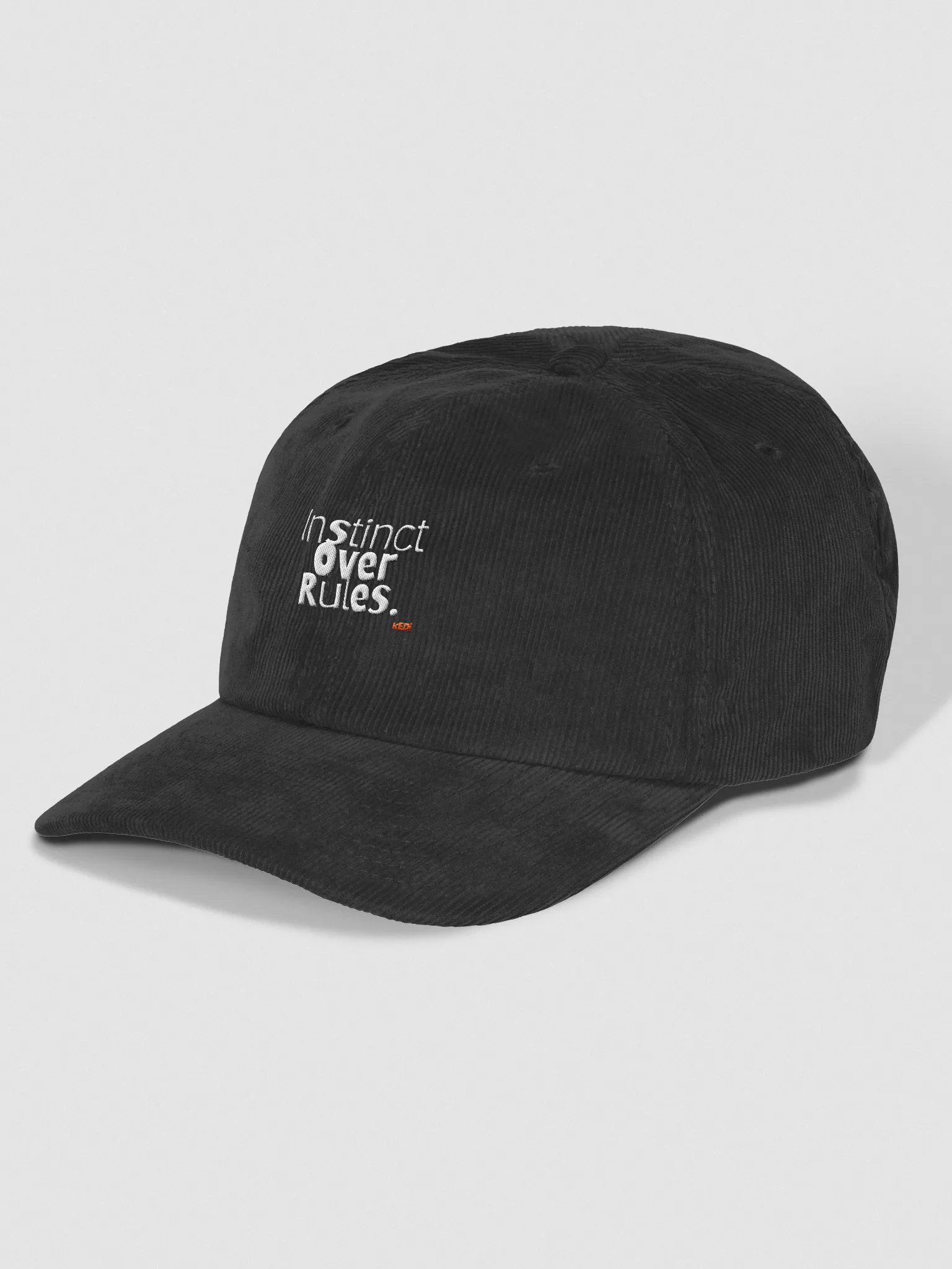 Instinct Over Rules Embroidered Corduroy Dad Hat product image (9)