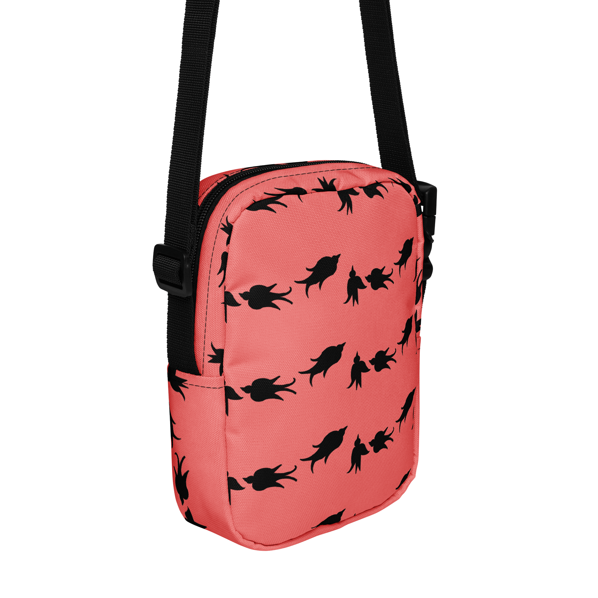 Pink and Black Ravens All-Over Crossbody Bag product image (4)