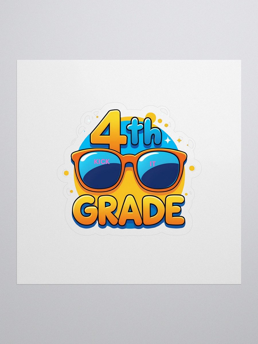 4th Grade Kick It Sunglasses Sticker product image (1)