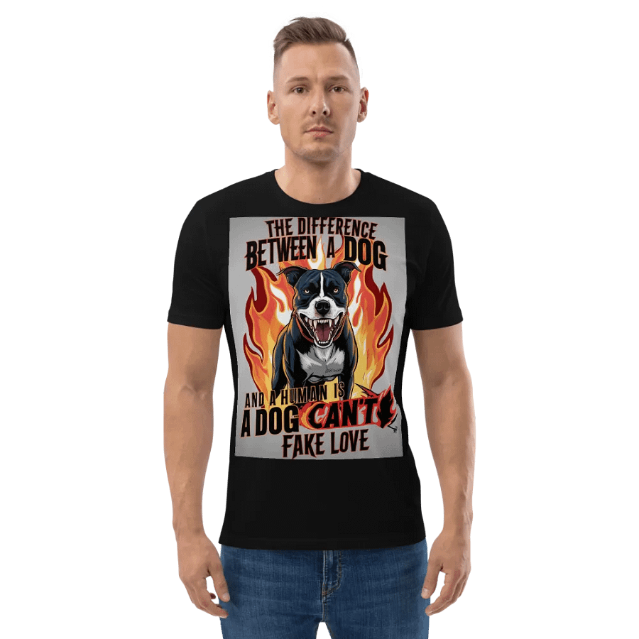 Flaming Love Dog Graphic T-Shirt product image (4)