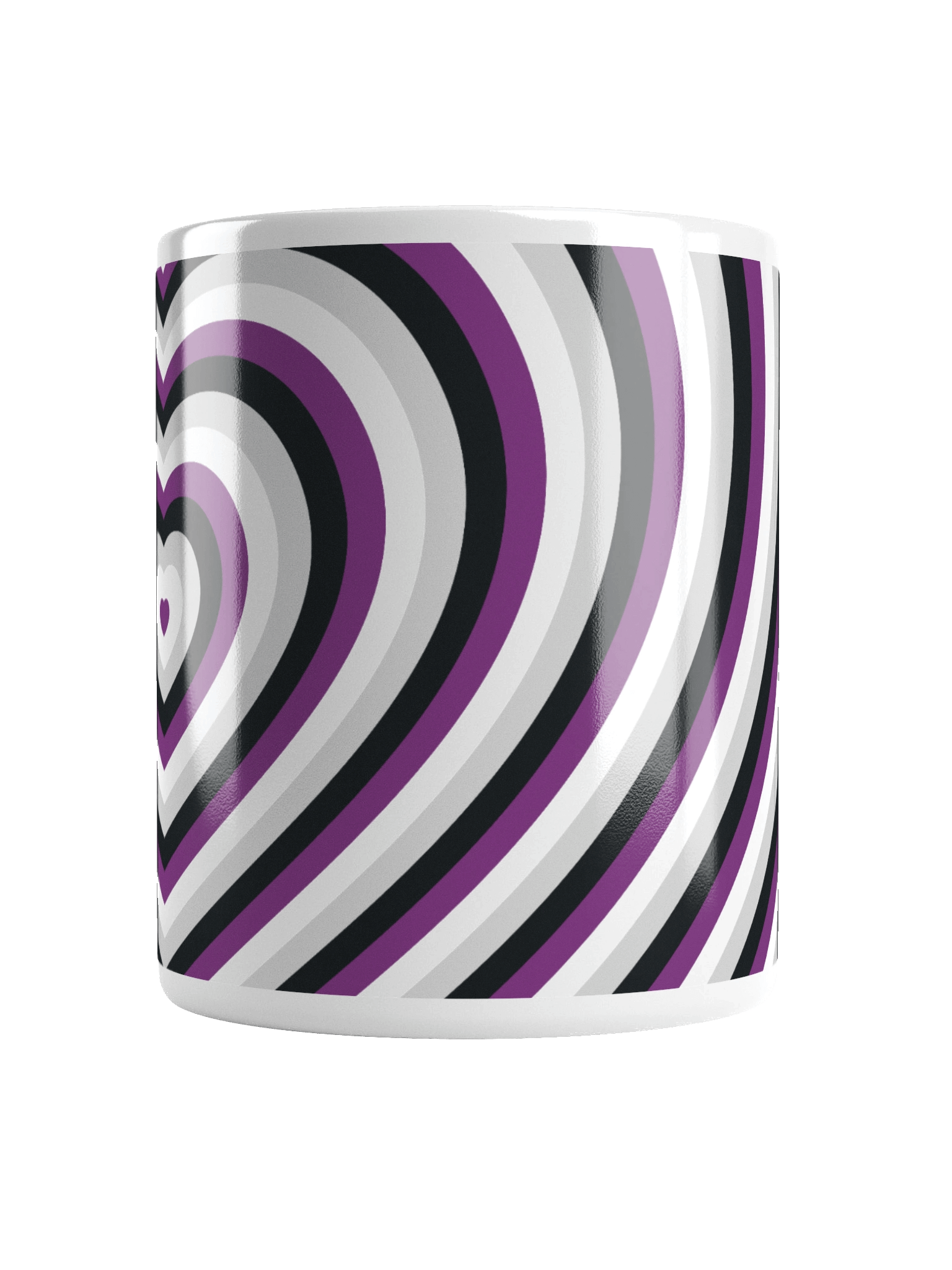Asexual Pride Hearts Mug (Right-handed) product image (6)