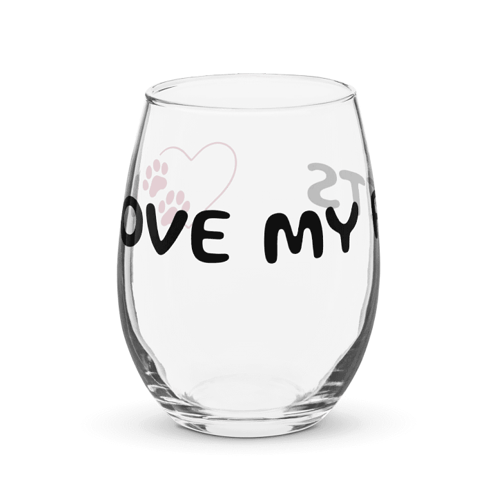 Dotted Heart Stemless Wine Glass product image (1)