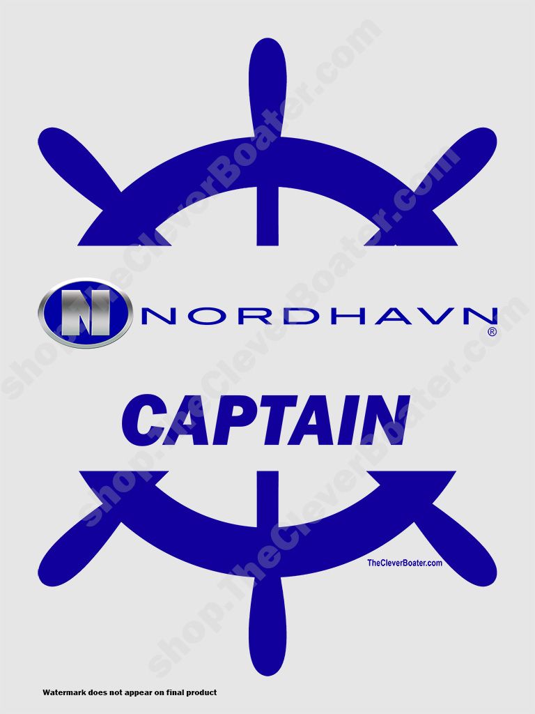 Nordhavn Captain - T-Shirt - Light Shirt w/Blue Logo product image (2)