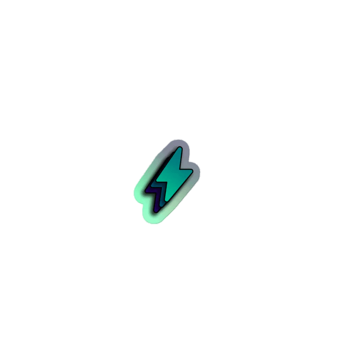 Bolt holographic sticker product image (1)