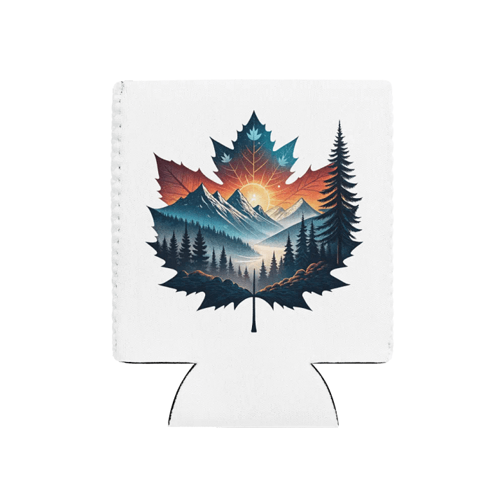 Maple Leaf Sunrise Forest Coozie Can Cooler product image (2)
