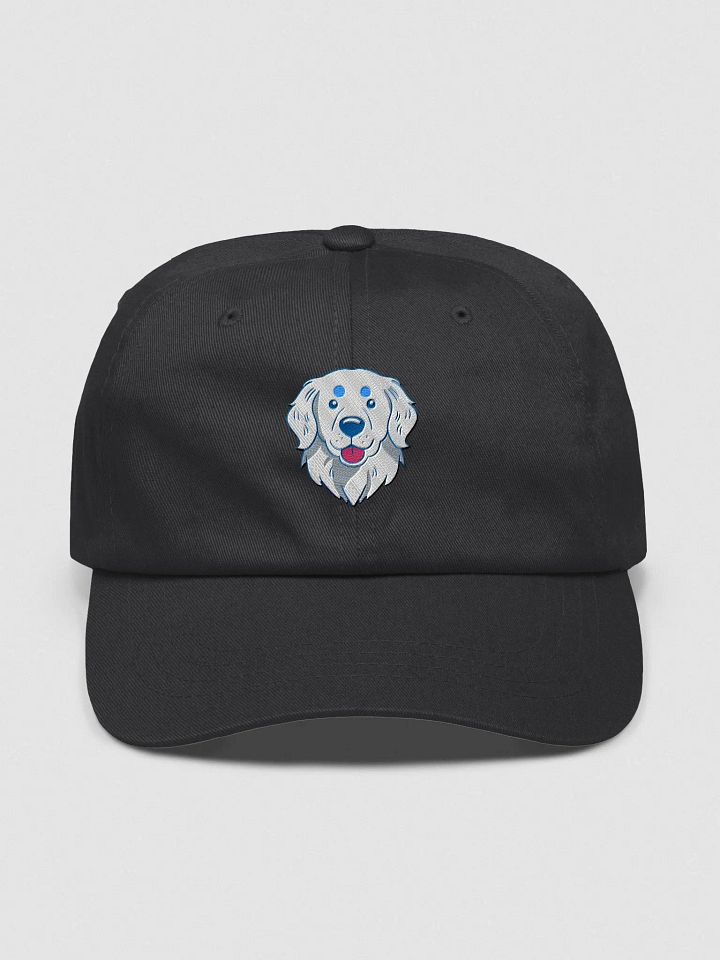 Happy White Golden Retriever Pup Cartoon Embroidered Dad Hat product image (1)