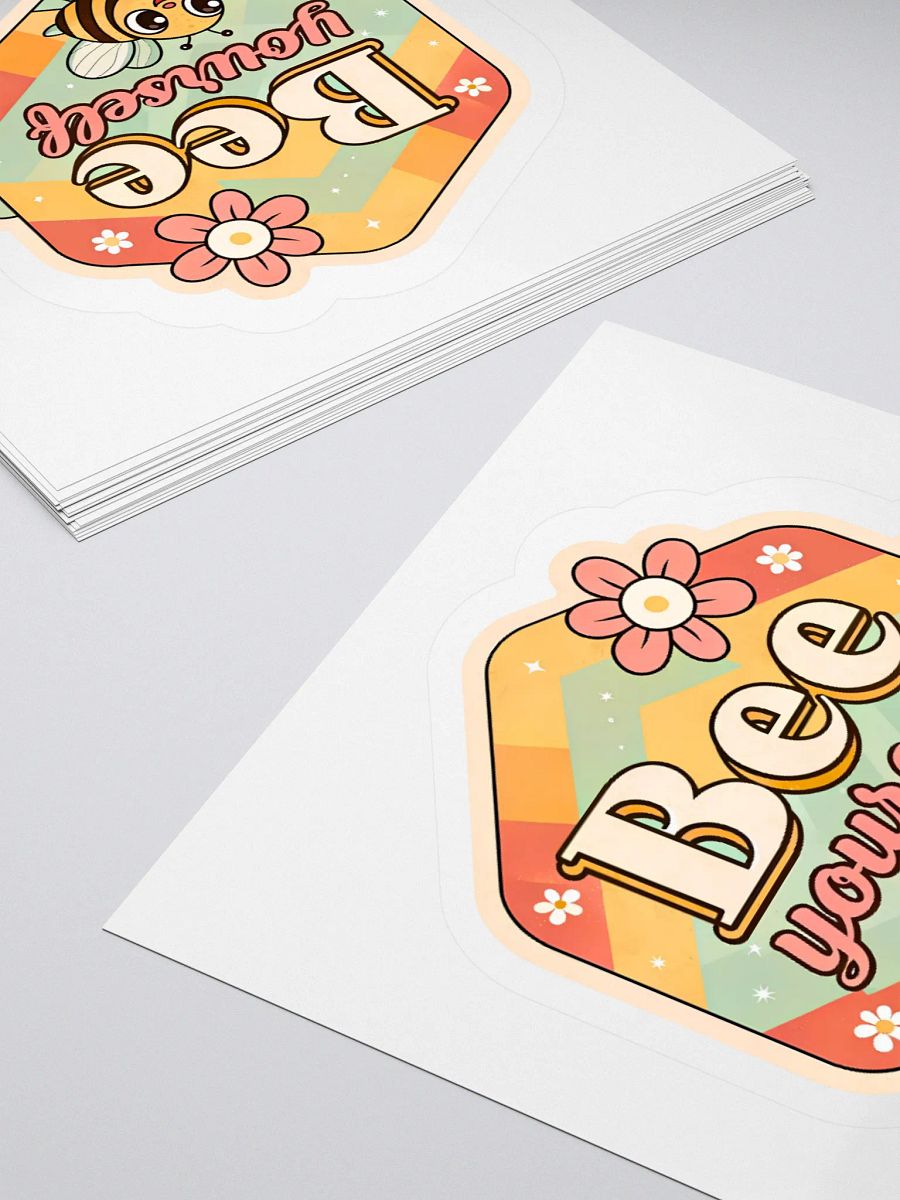 Bee Yourself Hexagonal Kiss Cut Stickers product image (10)