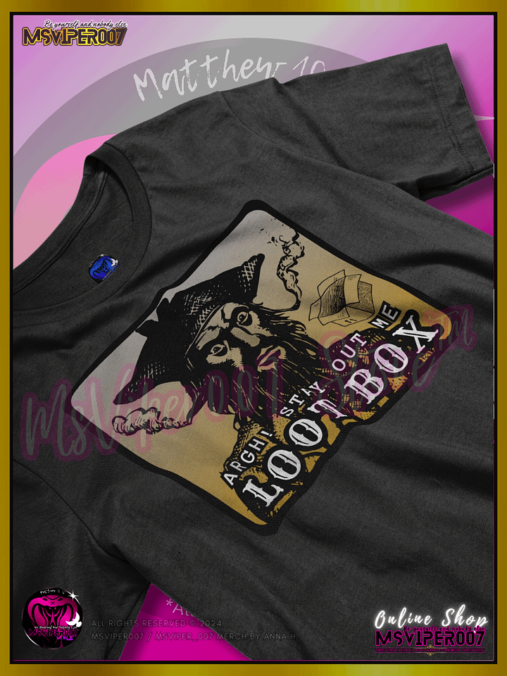 T-Shirt - MsViper007's "Captain NoThieving - Stay Out" Gaming Comfort T-shirt By Anna H. product image (2)