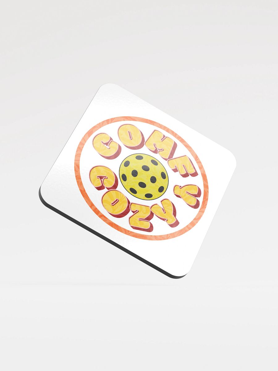 Comfy Cozy Pickleball Circle Funky Glossed Cork Coasters product image (2)