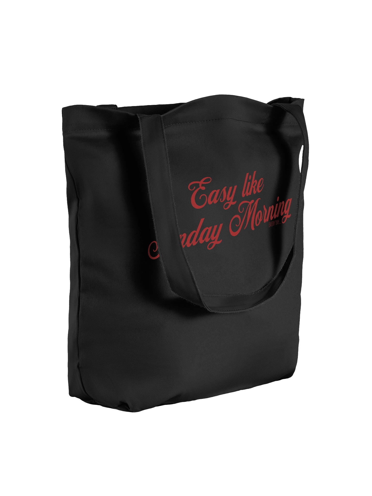"Easy Like Sunday Morning" – Retro Tote Bag (Black & Red) product image (1)