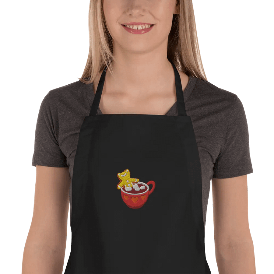 s0phmas Hot Cocoa Froge Embroidered Apron product image (1)