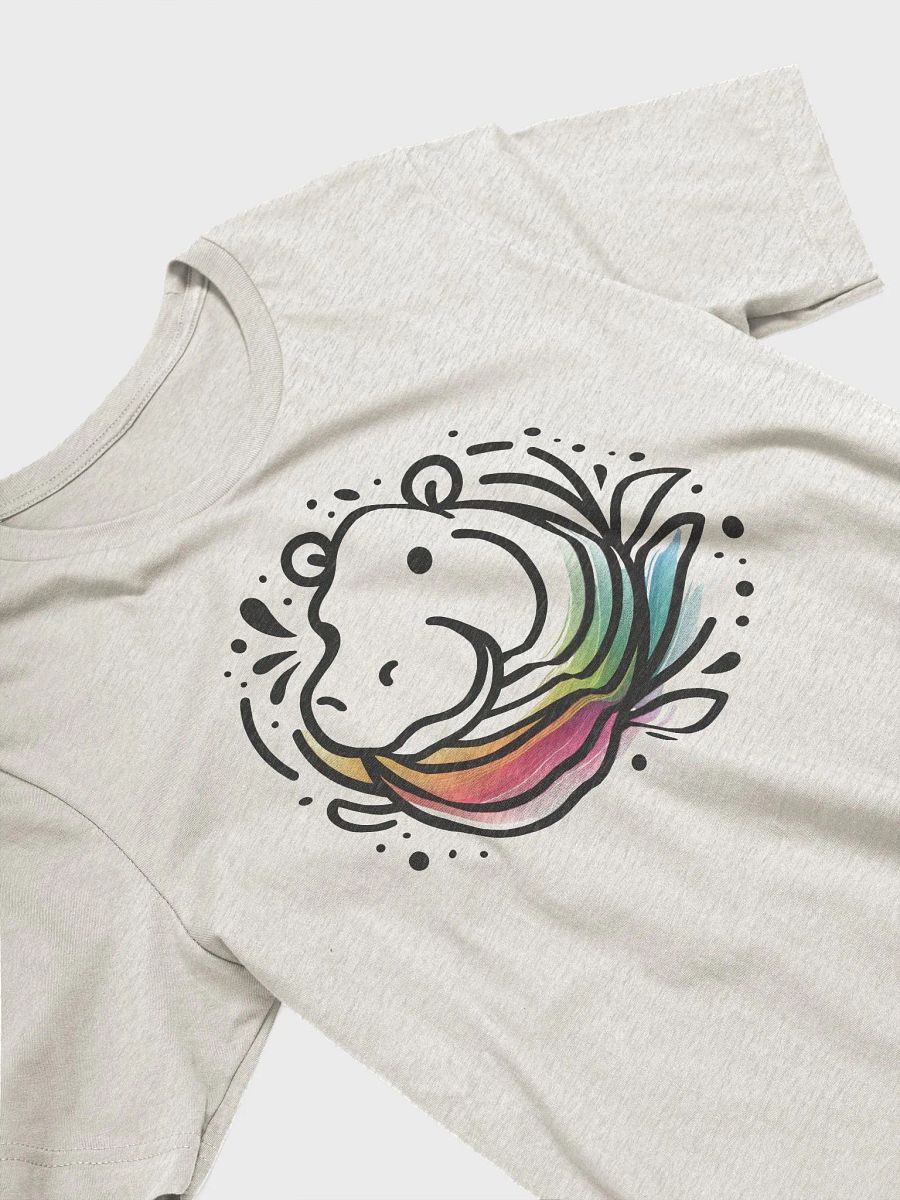 Rainbow Hippo T-Shirt, Cute Minimalist Hippo Design, Whimsical Animal Tee, Fun Colorful Wildlife Shirt, Gift for Animal Lovers product image (3)