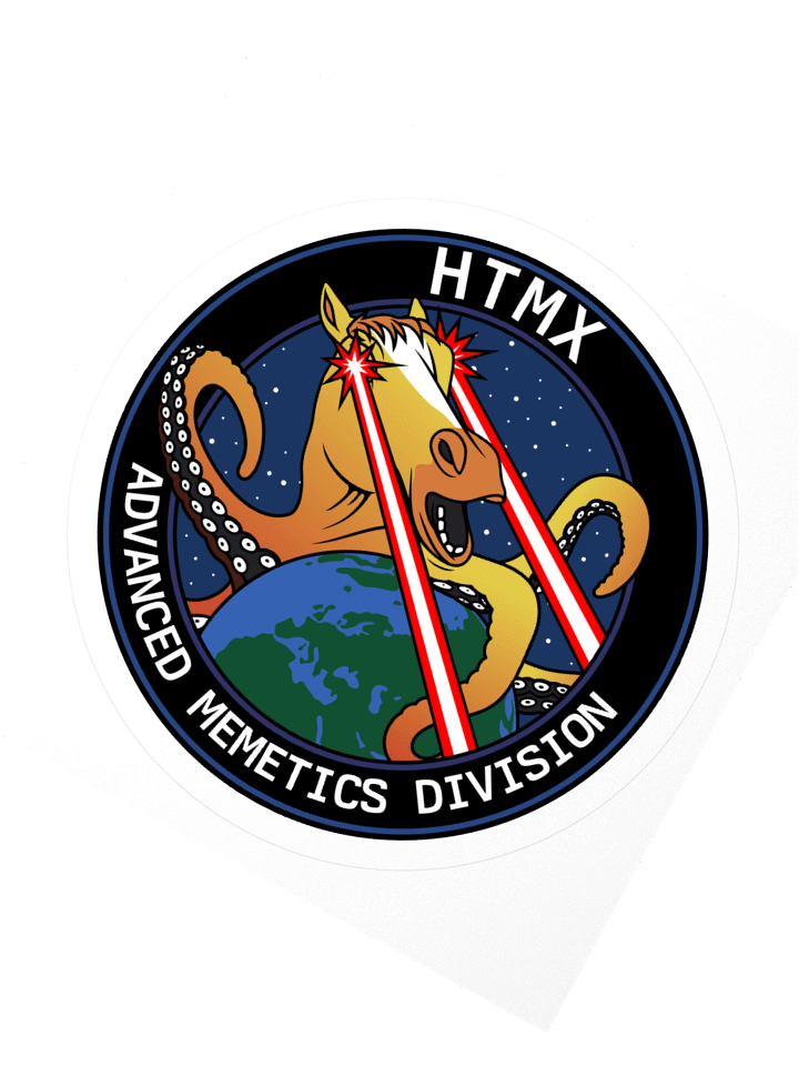 htmx advanced memetics division sticker product image (2)