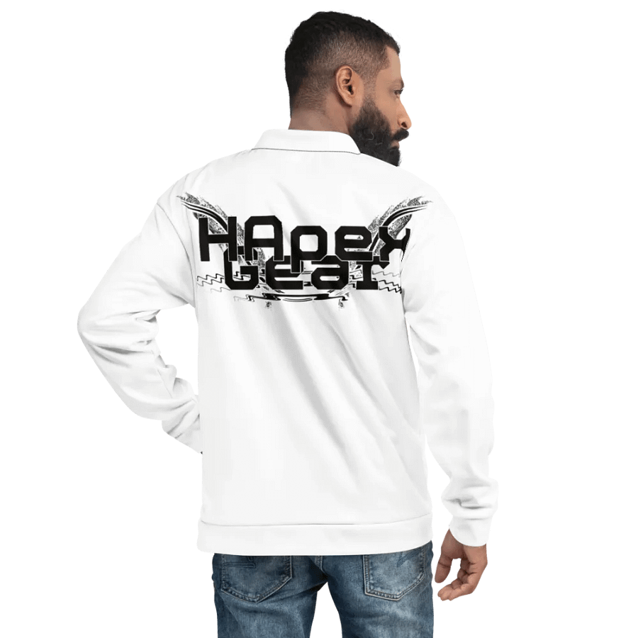 Black HApex Gear Black Logo - White - Bomber Jacket product image (9)