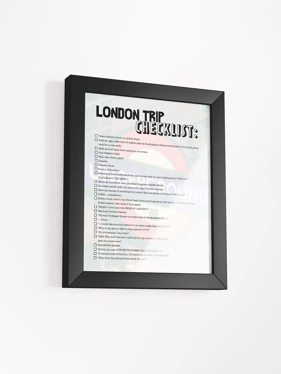 London Trip Checklist! product image (4)