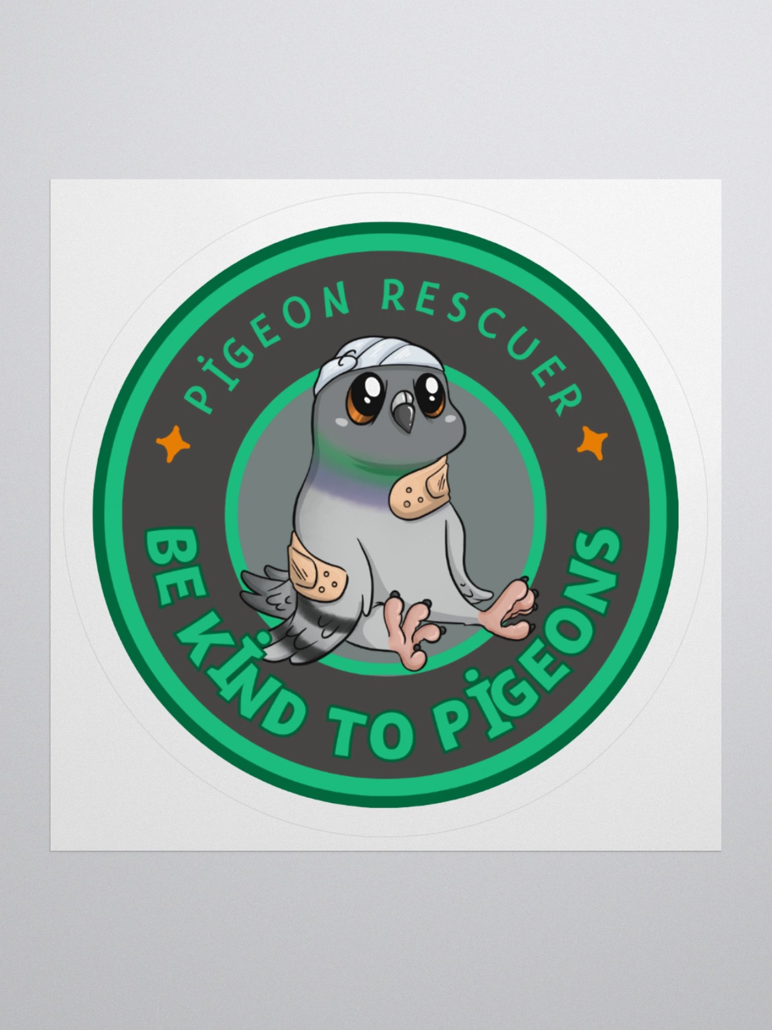 Pigeon Rescuer Kiss Cut Sticker product image (1)