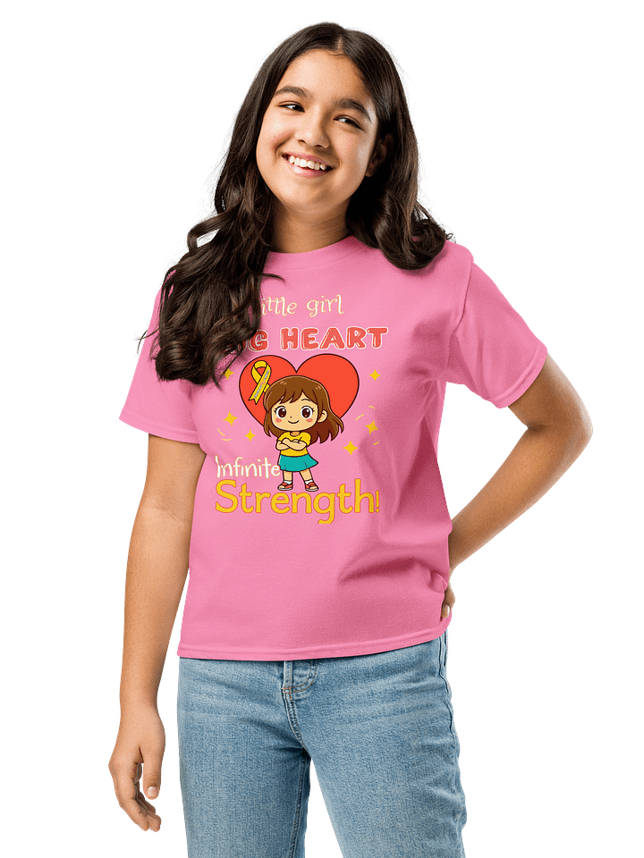 Big Heart, Infinite Strength-Youth-Girl-v2-Childhood Cancer Awareness product image (1)