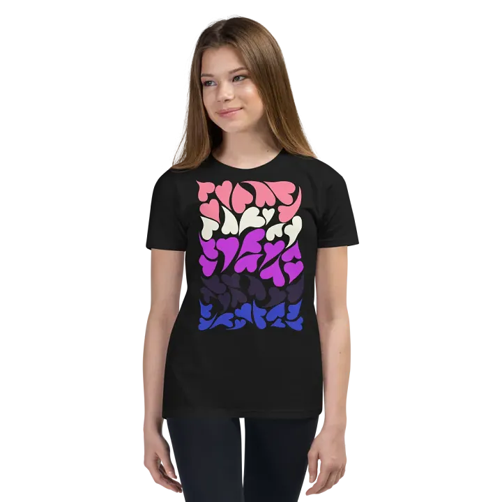 Nestled PRIDE Genderfluid T-shirt (Youth) product image (5)