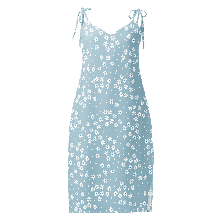 Baby Blue Daisy Tie-Strap Slip Dress product image (1)