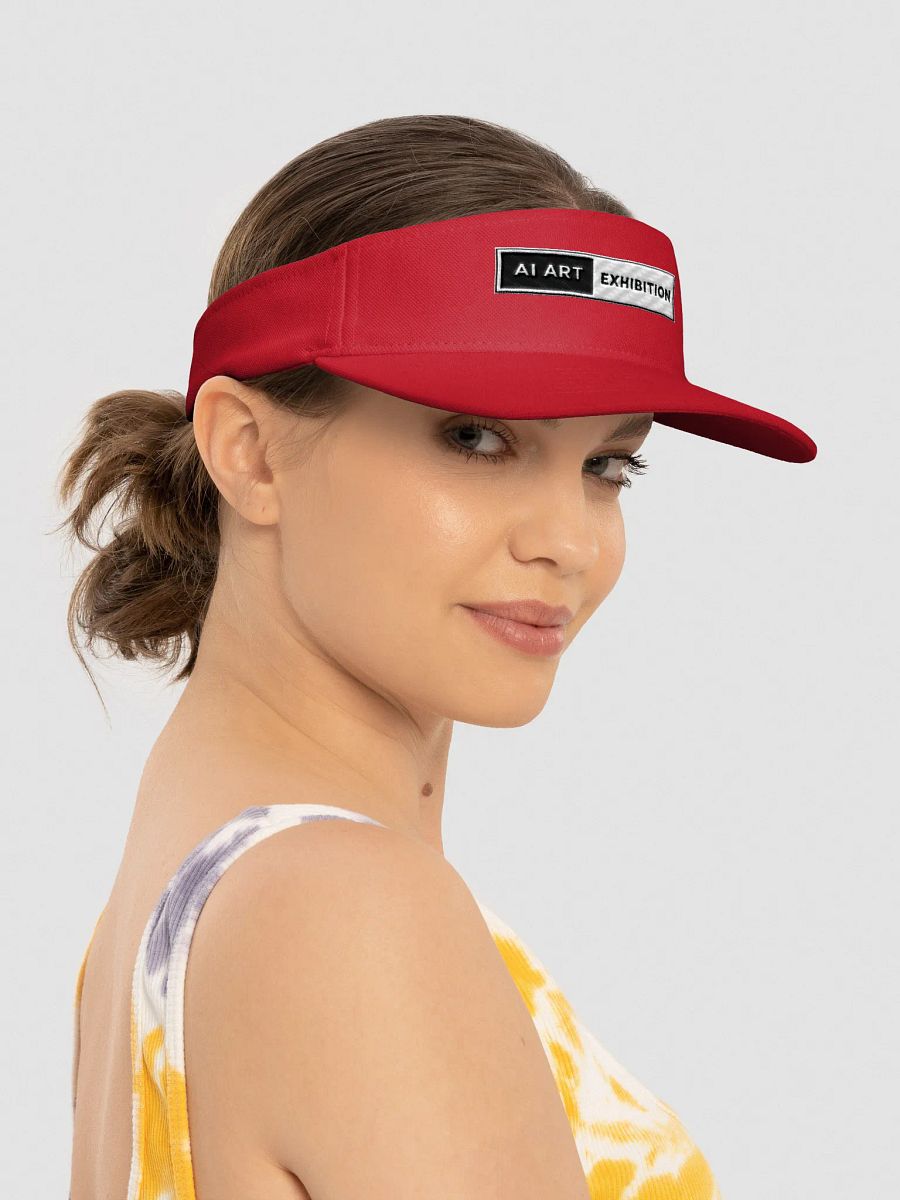 Red "AI ART EXHIBITION" Flexfit Visor product image (3)
