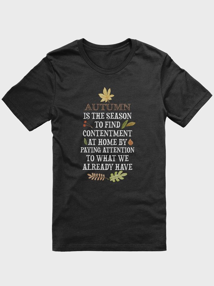 🍁 Autumn is the Season to Find Contentment T-Shirt | Inspirational Fall Quote Tee | Cozy Autumn Shirt product image (3)