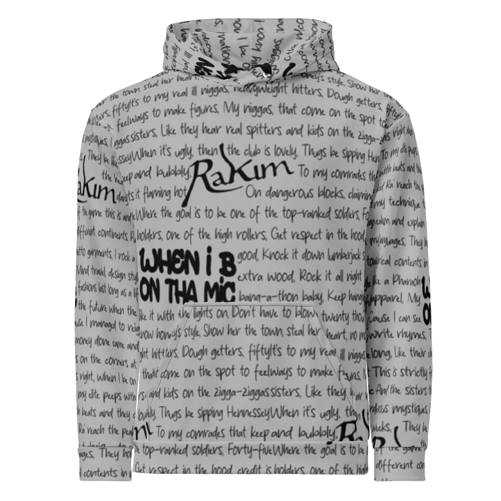 When I B On Tha Mic - Rakim - GREY - Unisex Hoodie product image (2)