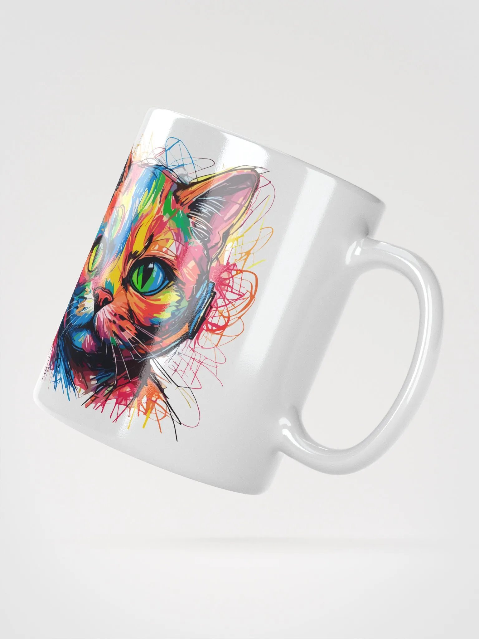 Graffiti Scribbles Cat 10 , Mug product image (4)