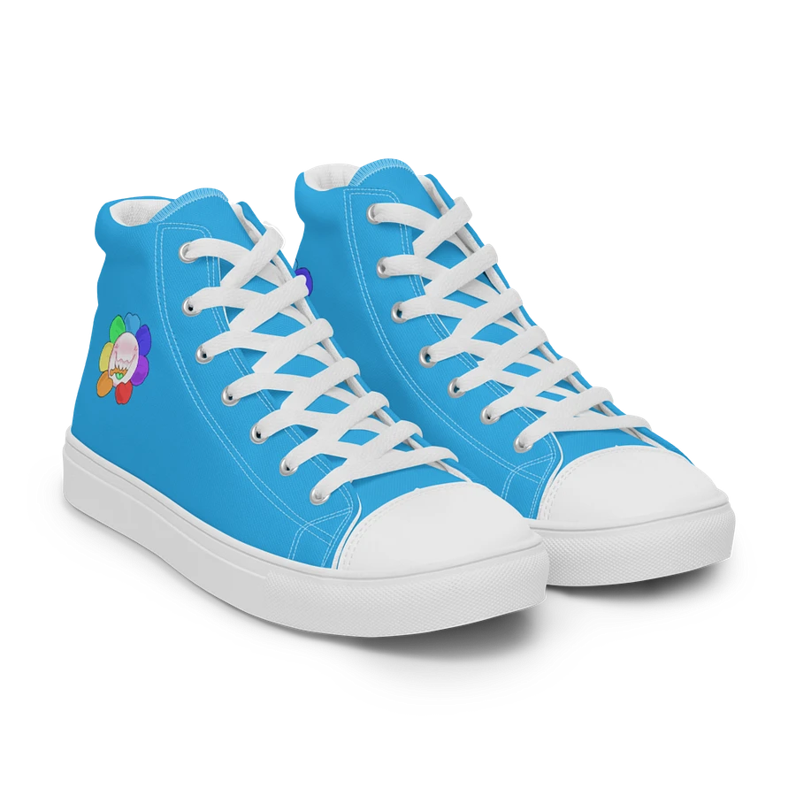 Blue and White Flower Sneakers product image (27)