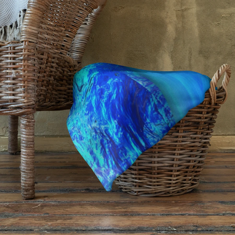 Blue Water Kaleidoscope Throw Blanket product image (22)