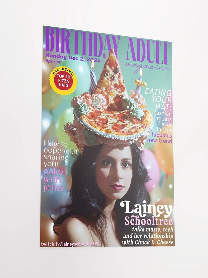 Limited Edition BIRTHDAY ADULT MAGAZINE 2024 12" x 18" Print product image (2)