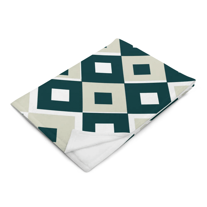 White-Green Pattern Throw Blanket product image (14)