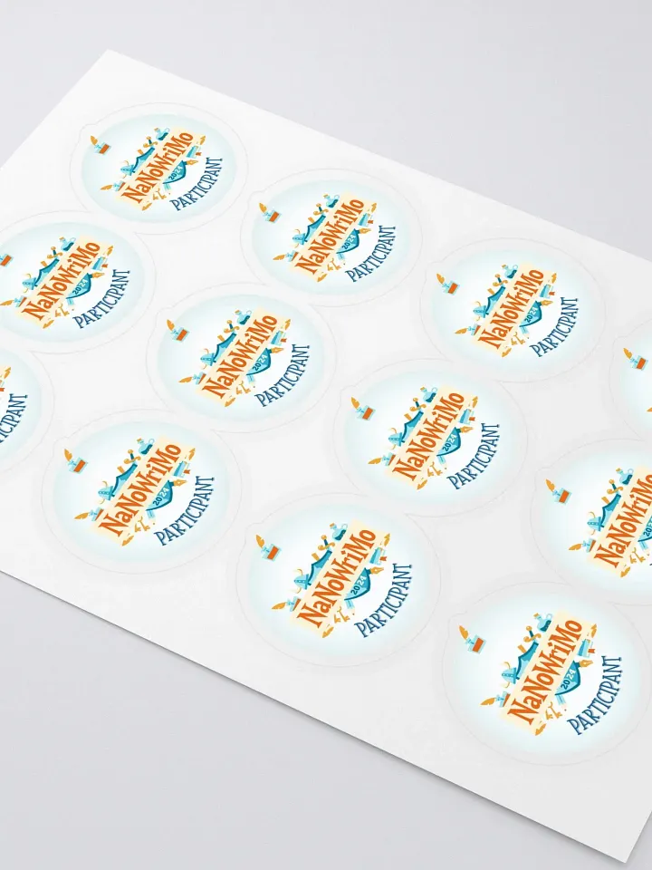 NaNoWriMo Participant Sticker Sheet (12 Stickers Per Sheet) product image (2)