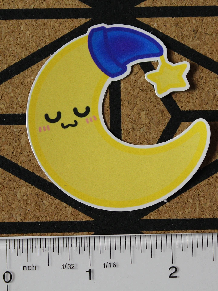 Snoozy moon sticker product image (1)
