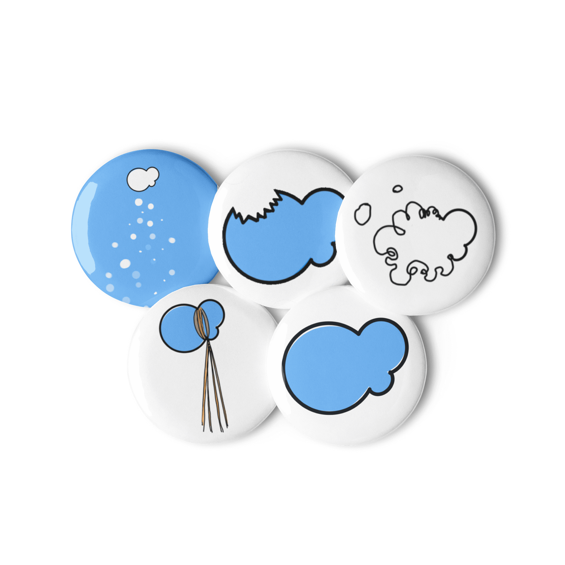 Gongi Cloud Pin Buttons Set product image (2)