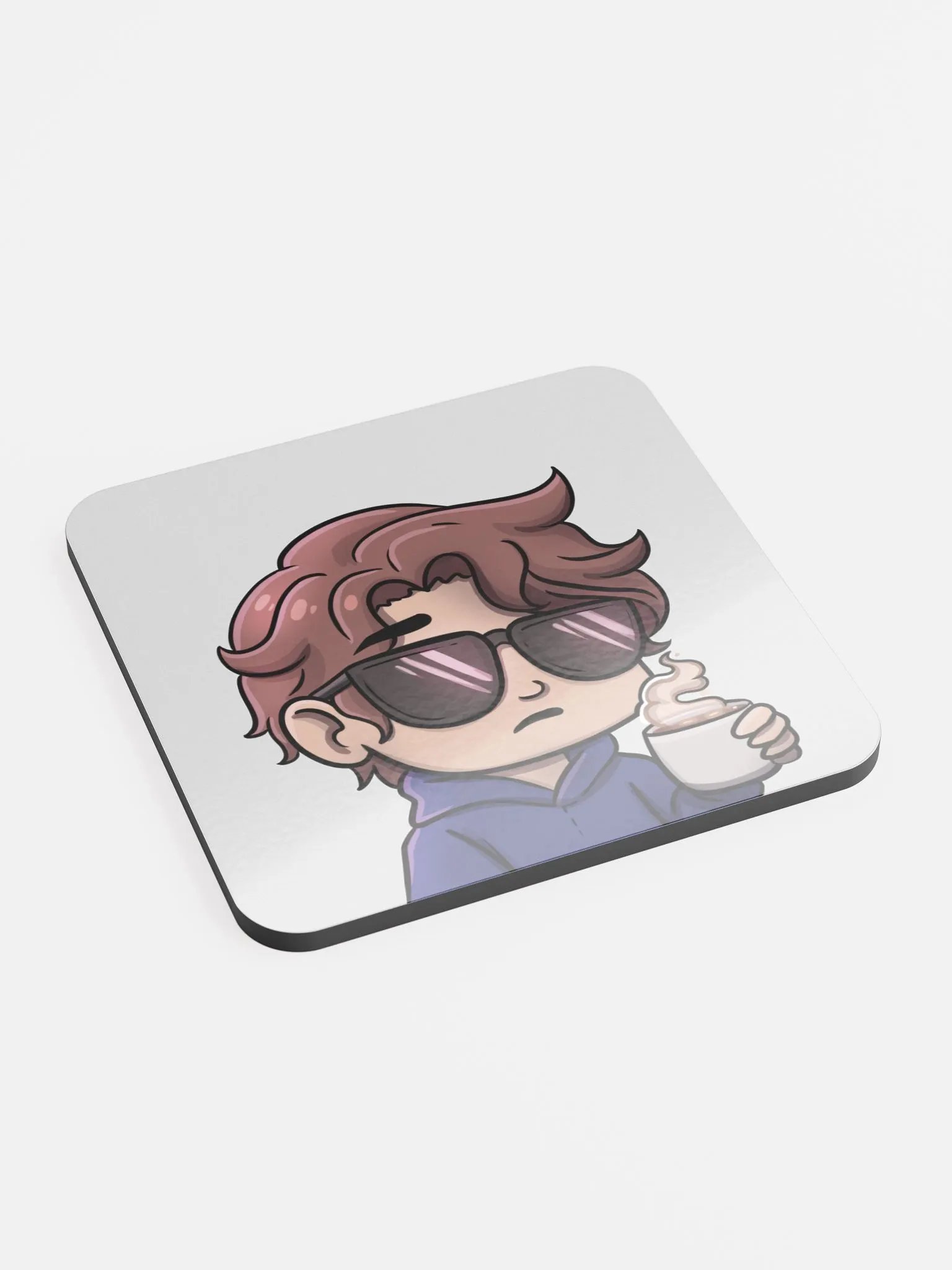 Chibi Wes Morrow Corked Glass Coaster product image (2)