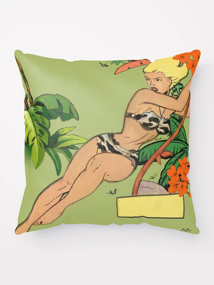 Vintage Jungle Girl Blond Cartoon Pillow product image (1)